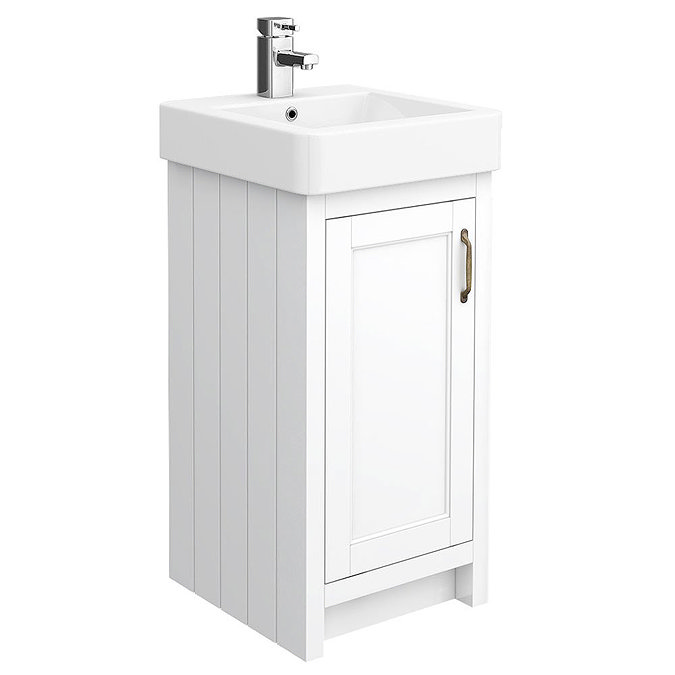 Chatsworth Traditional White Cloakroom Suite (Vanity Unit + Close Coupled Toilet)  Profile Large Ima