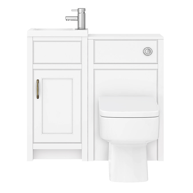Chatsworth Traditional Cloakroom Vanity Unit Suite - White  Standard Large Image