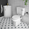 Chatsworth Traditional White Corner Vanity Unit  Feature Large Image