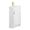 Chatsworth Traditional White Corner Vanity Unit  Standard Large Image