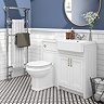Chatsworth Traditional White Semi-Recessed Vanity - 600mm Wide  Profile Large Image