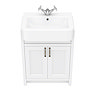 Chatsworth Traditional White Semi-Recessed Vanity - 600mm Wide  Standard Large Image