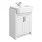 Chatsworth Traditional White Semi-Recessed Vanity - 600mm Wide Large Image