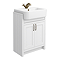Chatsworth Traditional White Semi-Recessed Vanity - 600mm Wide
