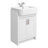 Chatsworth Traditional White Semi-Recessed Vanity Unit + Toilet Package  Profile Large Image
