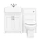 Chatsworth Traditional White Semi-Recessed Vanity Unit + Toilet Package  Newest Large Image