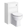 Chatsworth Traditional White Semi-Recessed Vanity Unit w. Matt Black Handles + Toilet Package  Featu
