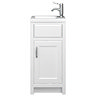 Chatsworth Traditional White Small Vanity - 400mm Wide with Chrome Handle