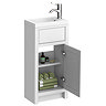 Chatsworth Traditional White Small Vanity - 400mm Wide with Chrome Handle