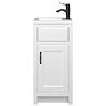 Chatsworth Traditional White Small Vanity - 400mm Wide with Matt Black Handle