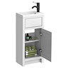 Chatsworth Traditional White Small Vanity - 400mm Wide with Matt Black Handle
