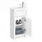 Chatsworth Traditional White Small Vanity - 400mm Wide  In Bathroom Large Image