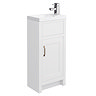 Chatsworth Traditional White Small Vanity - 400mm Wide Large Image