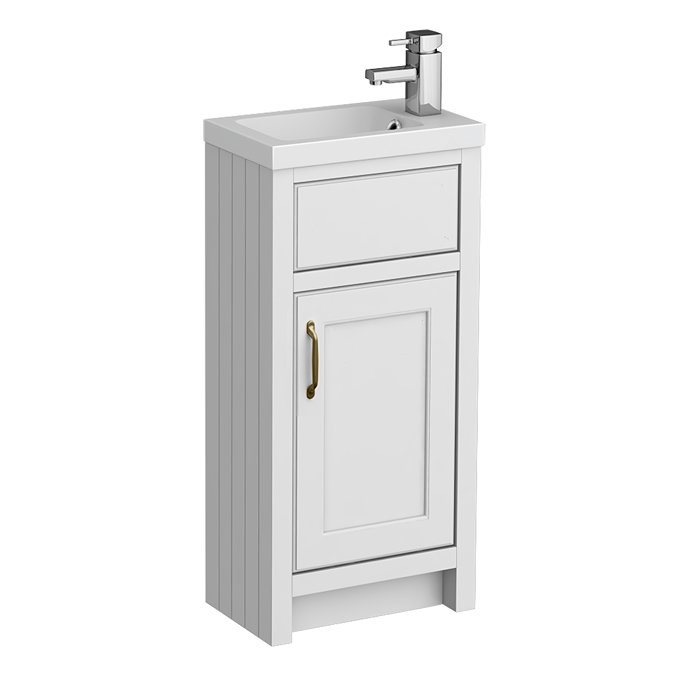 Chatsworth Traditional White Small Vanity - 400mm Wide