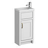 Chatsworth Traditional White Small Vanity - 400mm Wide