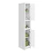 Chatsworth Traditional White Tall Cabinet with Matt Black Handles  Profile Large Image