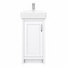 Chatsworth Traditional White Vanity - 425mm Wide with Chrome Handle