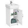 Chatsworth Traditional White Vanity - 425mm Wide with Chrome Handle