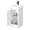 Chatsworth Traditional White Vanity - 425mm Wide with Matt Black Handle Profile Large Image