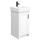 Chatsworth Traditional White Vanity - 425mm Wide with Matt Black Handle