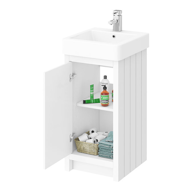 Chatsworth Traditional White Vanity - 425mm Wide  Profile Large Image