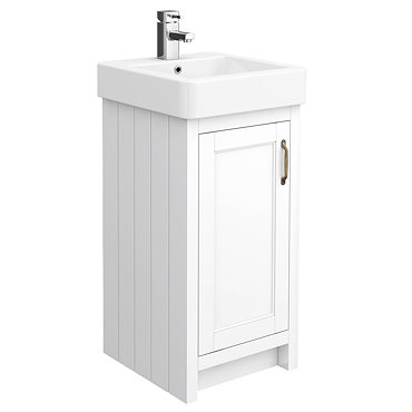 Chatsworth Traditional White Vanity - 425mm Wide  Profile Large Image