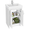 Chatsworth Traditional White Vanity - 560mm Wide with Chrome Handles