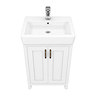 Chatsworth Traditional White Vanity - 560mm Wide  In Bathroom Large Image