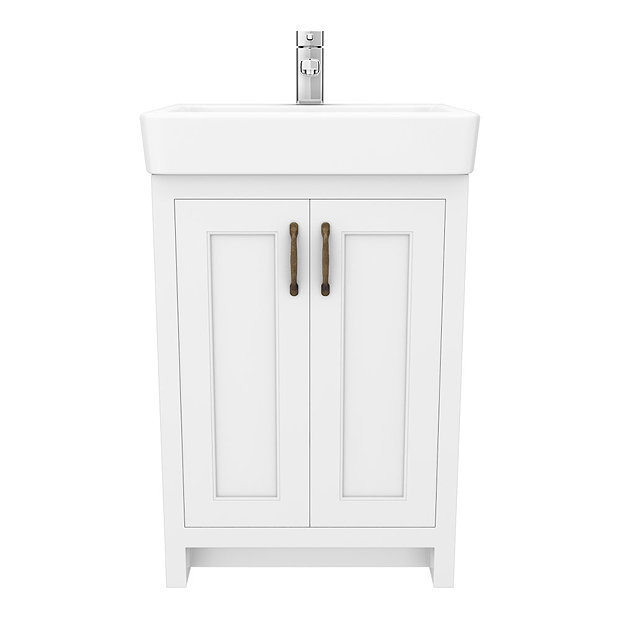 Chatsworth Traditional White Vanity - 560mm Wide  additional Large Image