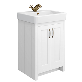 Chatsworth Traditional White Vanity - 560mm Wide