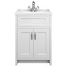 Chatsworth Traditional White Vanity 620mm Wide with Chrome Handles