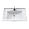 Chatsworth Traditional White Vanity 620mm Wide with Chrome Handles