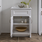 Chatsworth Traditional White Vanity 620mm Wide with Matt Black Handles