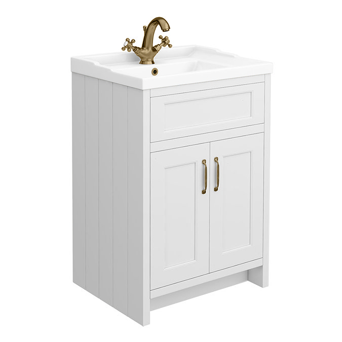 Chatsworth Traditional White Vanity 620mm Wide