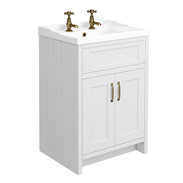 Chatsworth Traditional White Vanity 620mm Wide