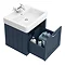 Chatsworth Wall Hung Blue Vanity with Chrome Handle & Low Level Toilet  Feature Large Image