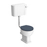 Chatsworth Wall Hung Blue Vanity with Matt Black Handle & Low Level Toilet  Standard Large Image