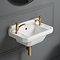 Chatsworth Wall Hung Cloakroom Basin with Upstand (515mm Wide - 2 Tap Hole)
