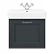 Chatsworth Wall Hung Graphite Vanity with Chrome Handle & Low Level Toilet Profile Large Image