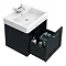 Chatsworth Wall Hung Graphite Vanity with Chrome Handle & Low Level Toilet Feature Large Image
