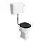 Chatsworth Wall Hung Graphite Vanity with Chrome Handle & Low Level Toilet  In Bathroom Large Image