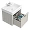 Chatsworth Wall Hung Grey Vanity with Brass Handle & Low Level Toilet  Feature Large Image