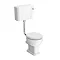 Chatsworth Wall Hung White Vanity with Brass Handle & Low Level Toilet  In Bathroom Large Image