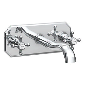 Chatsworth 1928 Wall Mounted Crosshead Bath Filler with Faceplate - Chrome