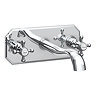 Chatsworth 1928 Wall Mounted Crosshead Bath Filler with Faceplate - Chrome