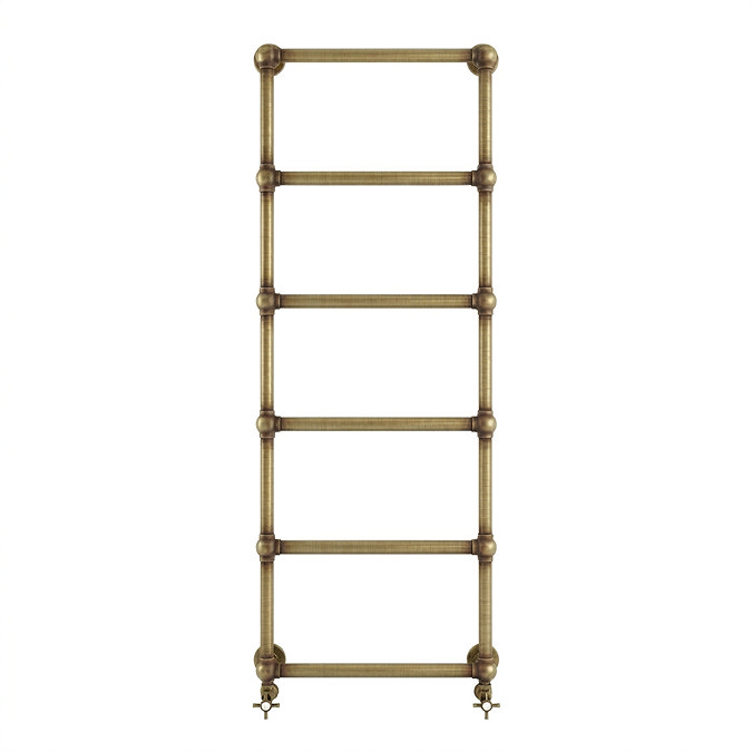 Chatsworth Wall Mounted Towel Rail 1550 x 600mm - Antique Brass
