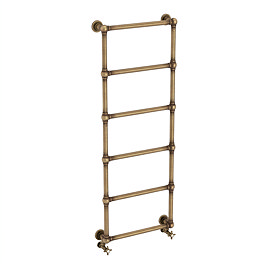 Chatsworth Wall Mounted Towel Rail 1550 x 600mm - Antique Brass