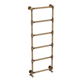 Chatsworth Wall Mounted Towel Rail 1550 x 600mm - Antique Brass