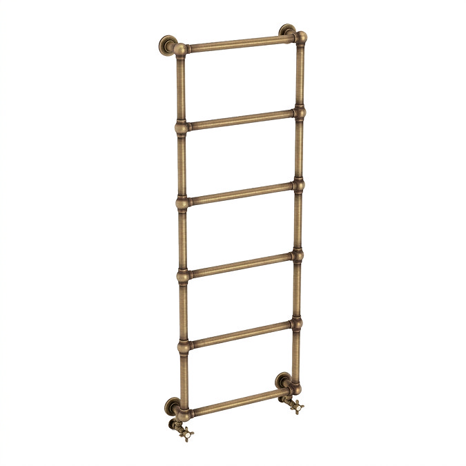 Chatsworth Wall Mounted Towel Rail 1550 x 600mm - Antique Brass