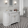 Chatsworth White 1335mm Curved Vanity Unit with White Marble Basin Top Profile Large Image